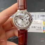 Ballon Bleu Cartier 33 mm Swiss Quartz Ss Diamond Case Replica Watches